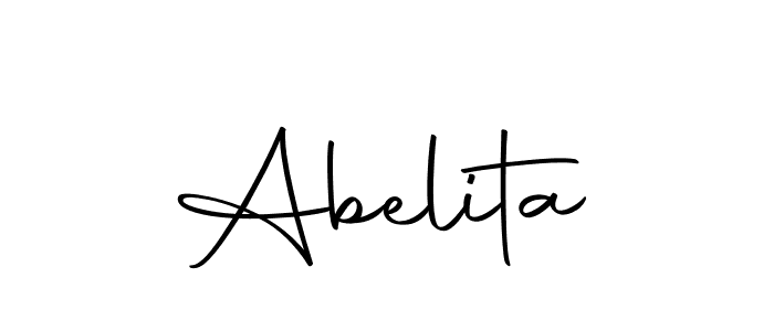 Design your own signature with our free online signature maker. With this signature software, you can create a handwritten (Autography-DOLnW) signature for name Abelita. Abelita signature style 10 images and pictures png