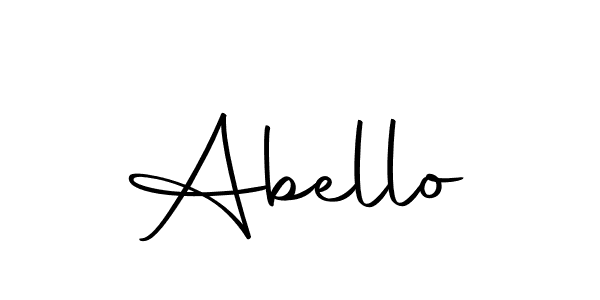 How to make Abello name signature. Use Autography-DOLnW style for creating short signs online. This is the latest handwritten sign. Abello signature style 10 images and pictures png