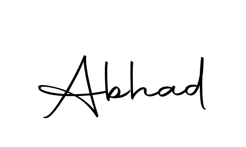 You should practise on your own different ways (Autography-DOLnW) to write your name (Abhad) in signature. don't let someone else do it for you. Abhad signature style 10 images and pictures png