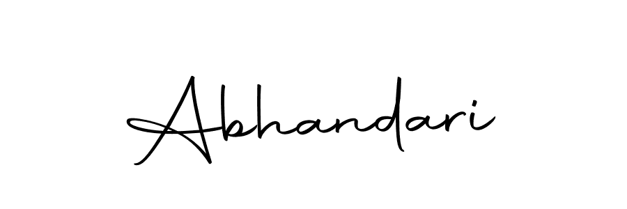 Design your own signature with our free online signature maker. With this signature software, you can create a handwritten (Autography-DOLnW) signature for name Abhandari. Abhandari signature style 10 images and pictures png