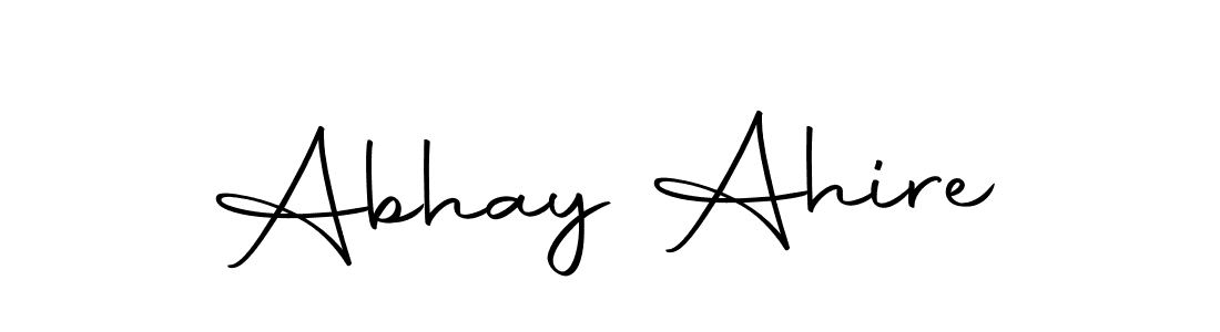 How to make Abhay Ahire name signature. Use Autography-DOLnW style for creating short signs online. This is the latest handwritten sign. Abhay Ahire signature style 10 images and pictures png