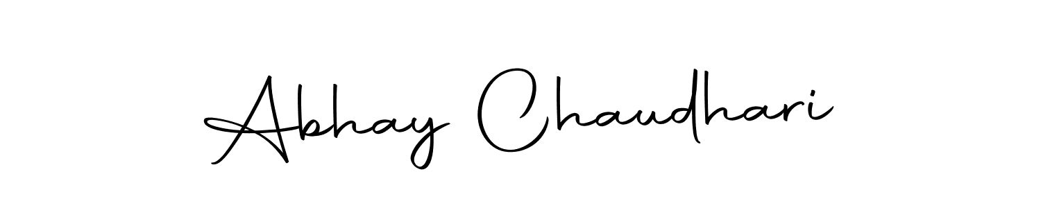 How to make Abhay Chaudhari name signature. Use Autography-DOLnW style for creating short signs online. This is the latest handwritten sign. Abhay Chaudhari signature style 10 images and pictures png