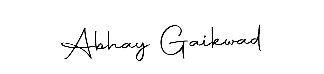How to make Abhay Gaikwad name signature. Use Autography-DOLnW style for creating short signs online. This is the latest handwritten sign. Abhay Gaikwad signature style 10 images and pictures png