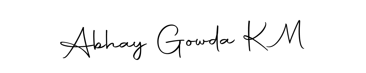 Design your own signature with our free online signature maker. With this signature software, you can create a handwritten (Autography-DOLnW) signature for name Abhay Gowda K M. Abhay Gowda K M signature style 10 images and pictures png