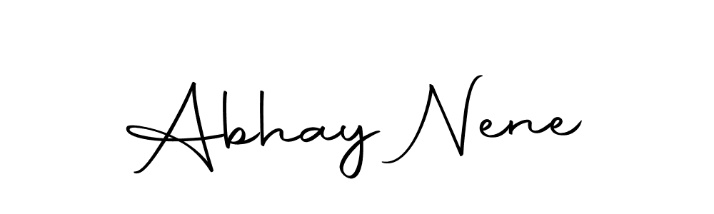 How to make Abhay Nene name signature. Use Autography-DOLnW style for creating short signs online. This is the latest handwritten sign. Abhay Nene signature style 10 images and pictures png