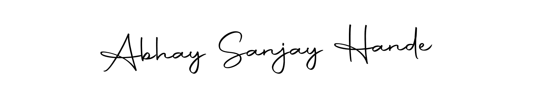 Similarly Autography-DOLnW is the best handwritten signature design. Signature creator online .You can use it as an online autograph creator for name Abhay Sanjay Hande. Abhay Sanjay Hande signature style 10 images and pictures png