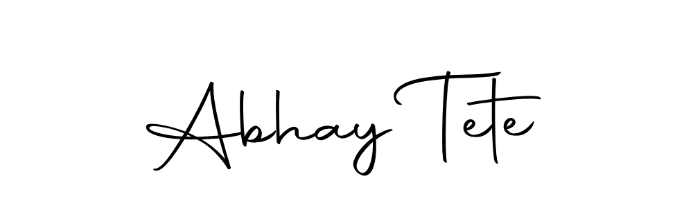 if you are searching for the best signature style for your name Abhay Tete. so please give up your signature search. here we have designed multiple signature styles  using Autography-DOLnW. Abhay Tete signature style 10 images and pictures png