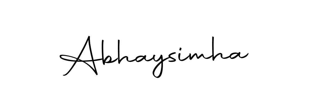 Design your own signature with our free online signature maker. With this signature software, you can create a handwritten (Autography-DOLnW) signature for name Abhaysimha. Abhaysimha signature style 10 images and pictures png