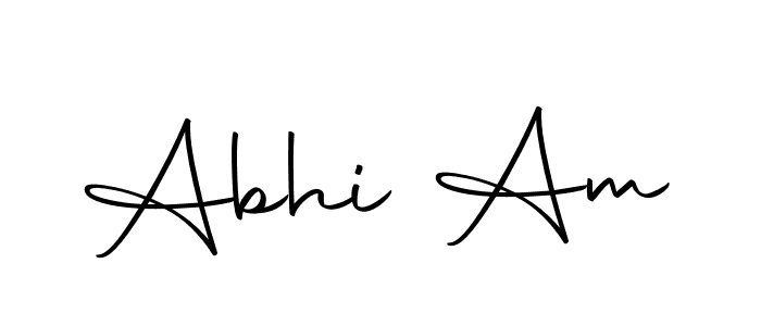 How to make Abhi Am name signature. Use Autography-DOLnW style for creating short signs online. This is the latest handwritten sign. Abhi Am signature style 10 images and pictures png