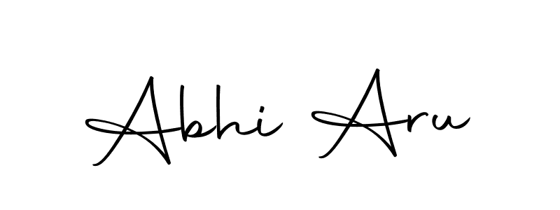 Use a signature maker to create a handwritten signature online. With this signature software, you can design (Autography-DOLnW) your own signature for name Abhi Aru. Abhi Aru signature style 10 images and pictures png