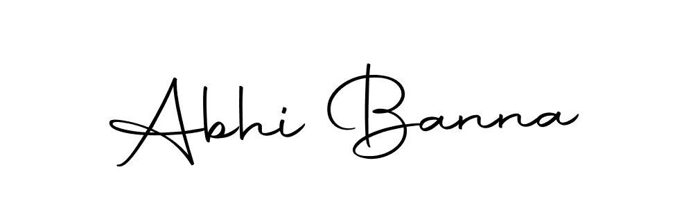 Create a beautiful signature design for name Abhi Banna. With this signature (Autography-DOLnW) fonts, you can make a handwritten signature for free. Abhi Banna signature style 10 images and pictures png