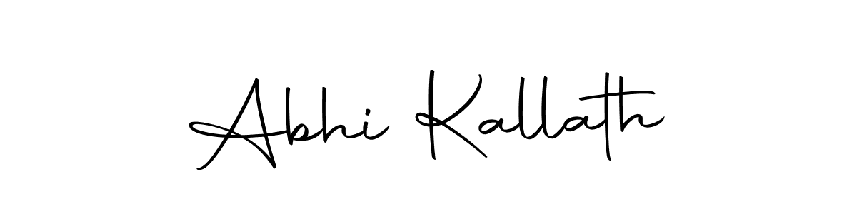 How to make Abhi Kallath name signature. Use Autography-DOLnW style for creating short signs online. This is the latest handwritten sign. Abhi Kallath signature style 10 images and pictures png