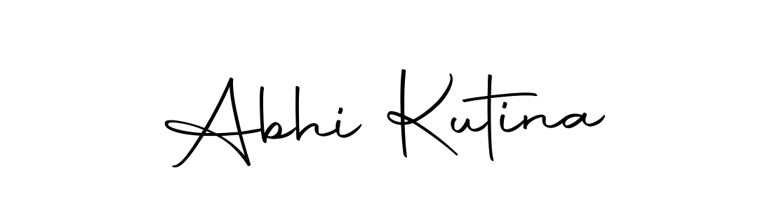 You should practise on your own different ways (Autography-DOLnW) to write your name (Abhi Kutina) in signature. don't let someone else do it for you. Abhi Kutina signature style 10 images and pictures png