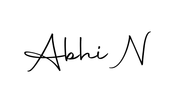 How to make Abhi N name signature. Use Autography-DOLnW style for creating short signs online. This is the latest handwritten sign. Abhi N signature style 10 images and pictures png