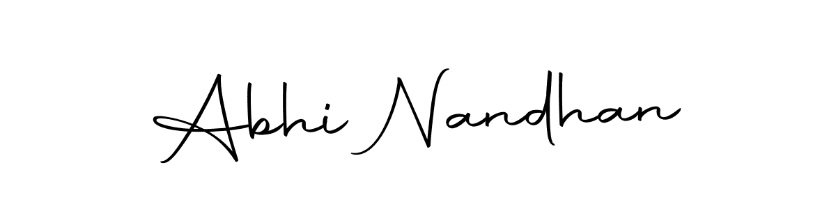 Use a signature maker to create a handwritten signature online. With this signature software, you can design (Autography-DOLnW) your own signature for name Abhi Nandhan. Abhi Nandhan signature style 10 images and pictures png