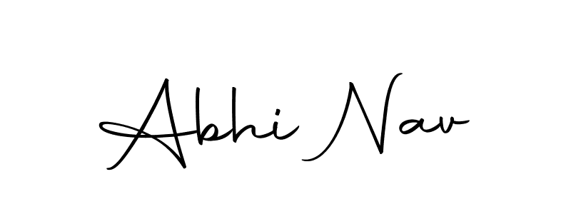 Design your own signature with our free online signature maker. With this signature software, you can create a handwritten (Autography-DOLnW) signature for name Abhi Nav. Abhi Nav signature style 10 images and pictures png