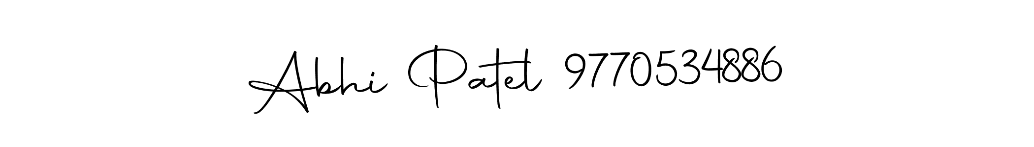 Create a beautiful signature design for name Abhi Patel 9770534886. With this signature (Autography-DOLnW) fonts, you can make a handwritten signature for free. Abhi Patel 9770534886 signature style 10 images and pictures png