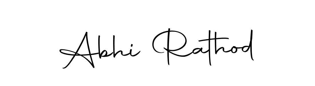 How to make Abhi Rathod name signature. Use Autography-DOLnW style for creating short signs online. This is the latest handwritten sign. Abhi Rathod signature style 10 images and pictures png