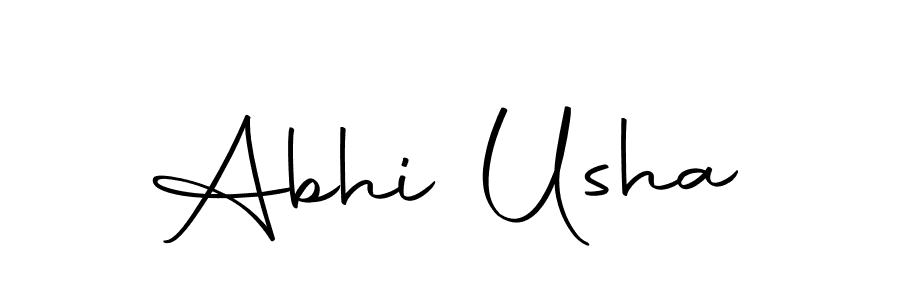 Create a beautiful signature design for name Abhi Usha. With this signature (Autography-DOLnW) fonts, you can make a handwritten signature for free. Abhi Usha signature style 10 images and pictures png