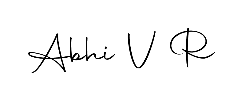 Abhi V R stylish signature style. Best Handwritten Sign (Autography-DOLnW) for my name. Handwritten Signature Collection Ideas for my name Abhi V R. Abhi V R signature style 10 images and pictures png