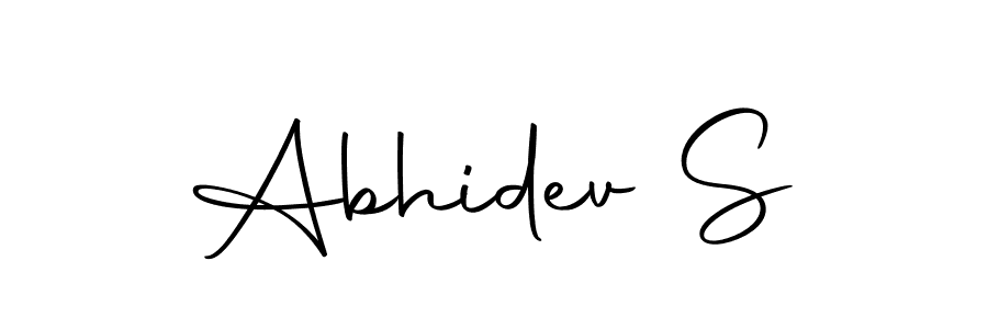 Design your own signature with our free online signature maker. With this signature software, you can create a handwritten (Autography-DOLnW) signature for name Abhidev S. Abhidev S signature style 10 images and pictures png