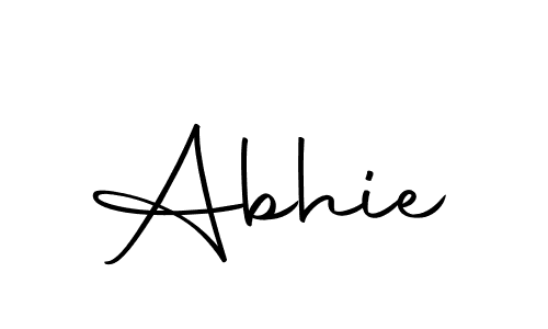 Design your own signature with our free online signature maker. With this signature software, you can create a handwritten (Autography-DOLnW) signature for name Abhie. Abhie signature style 10 images and pictures png