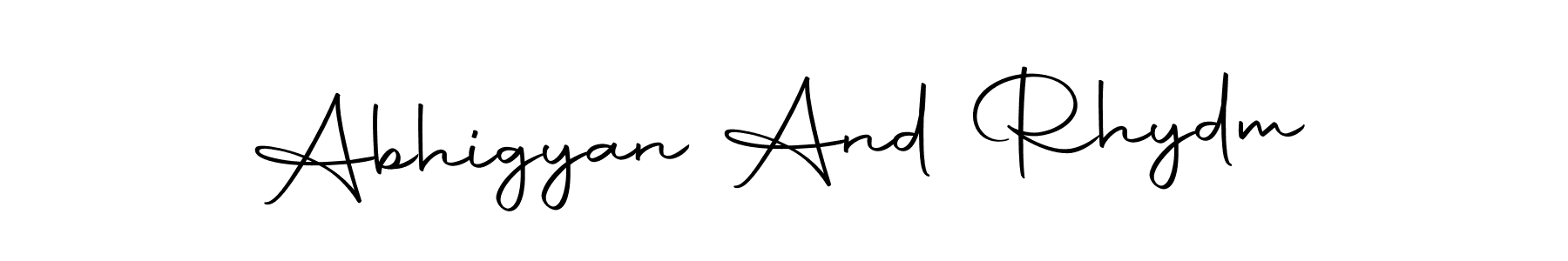 Use a signature maker to create a handwritten signature online. With this signature software, you can design (Autography-DOLnW) your own signature for name Abhigyan And Rhydm. Abhigyan And Rhydm signature style 10 images and pictures png