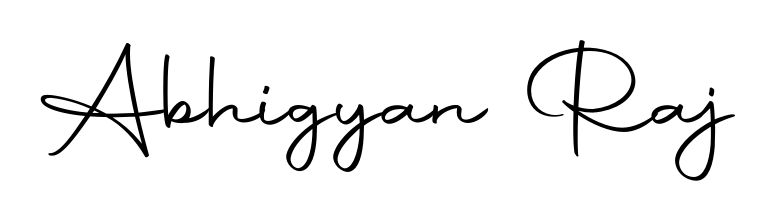 The Autography-DOLnW font gives name Abhigyan Raj a signature that looks effortless yet distinguished. Download high-res PNG instantly. Abhigyan Raj signature style 10 images and pictures png