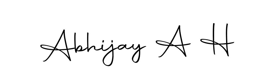 The best way (Autography-DOLnW) to make a short signature is to pick only two or three words in your name. The name Abhijay A H include a total of six letters. For converting this name. Abhijay A H signature style 10 images and pictures png