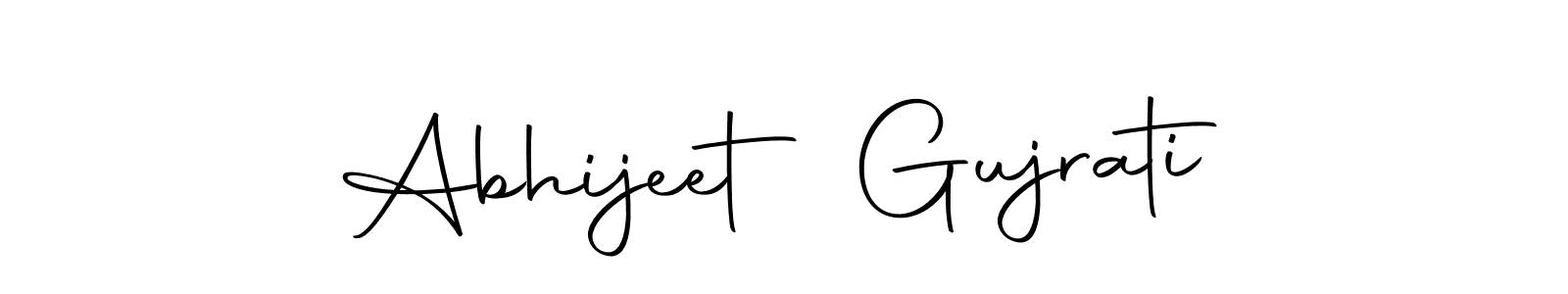 How to make Abhijeet Gujrati name signature. Use Autography-DOLnW style for creating short signs online. This is the latest handwritten sign. Abhijeet Gujrati signature style 10 images and pictures png