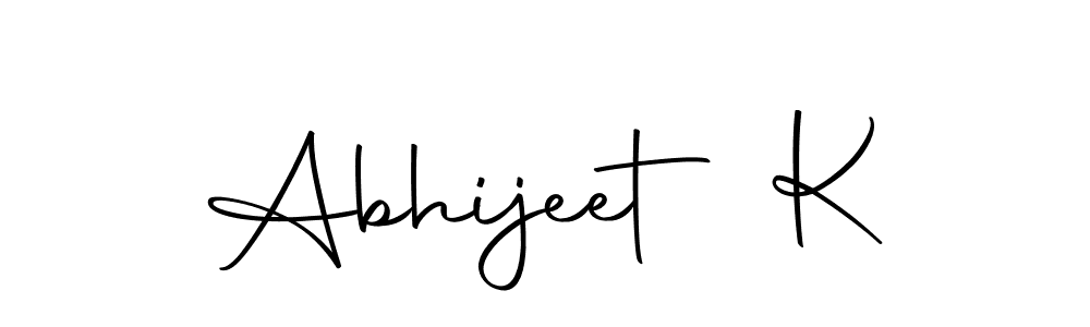 How to make Abhijeet K name signature. Use Autography-DOLnW style for creating short signs online. This is the latest handwritten sign. Abhijeet K signature style 10 images and pictures png