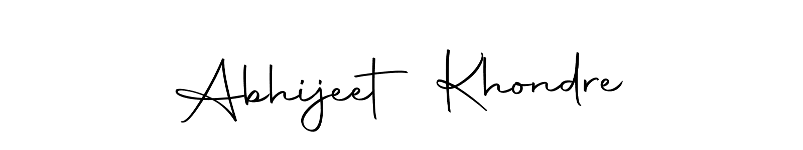 Design your own signature with our free online signature maker. With this signature software, you can create a handwritten (Autography-DOLnW) signature for name Abhijeet Khondre. Abhijeet Khondre signature style 10 images and pictures png