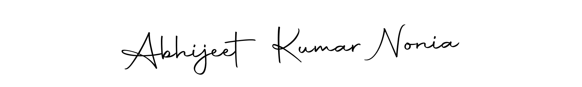 How to make Abhijeet Kumar Nonia name signature. Use Autography-DOLnW style for creating short signs online. This is the latest handwritten sign. Abhijeet Kumar Nonia signature style 10 images and pictures png