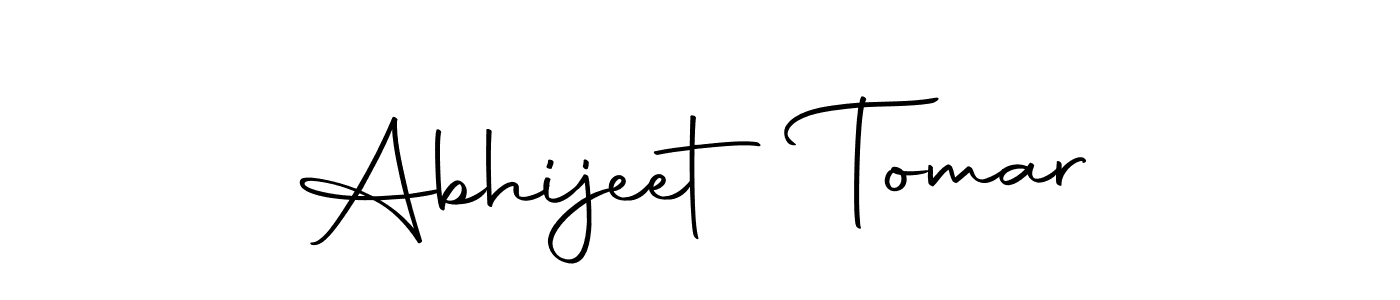 How to make Abhijeet Tomar name signature. Use Autography-DOLnW style for creating short signs online. This is the latest handwritten sign. Abhijeet Tomar signature style 10 images and pictures png