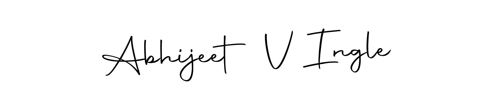 Create a beautiful signature design for name Abhijeet V Ingle. With this signature (Autography-DOLnW) fonts, you can make a handwritten signature for free. Abhijeet V Ingle signature style 10 images and pictures png