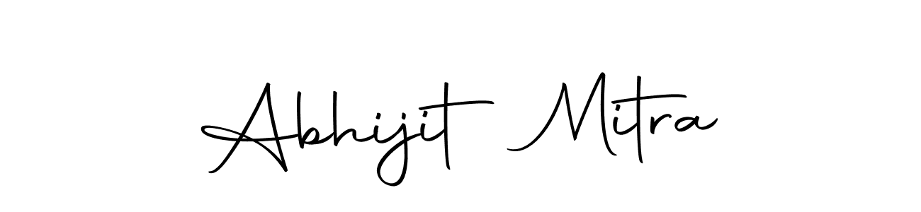 How to make Abhijit Mitra name signature. Use Autography-DOLnW style for creating short signs online. This is the latest handwritten sign. Abhijit Mitra signature style 10 images and pictures png