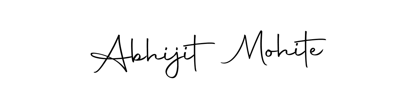 How to make Abhijit Mohite name signature. Use Autography-DOLnW style for creating short signs online. This is the latest handwritten sign. Abhijit Mohite signature style 10 images and pictures png