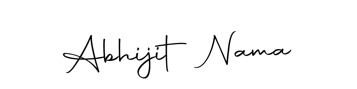 How to make Abhijit Nama name signature. Use Autography-DOLnW style for creating short signs online. This is the latest handwritten sign. Abhijit Nama signature style 10 images and pictures png