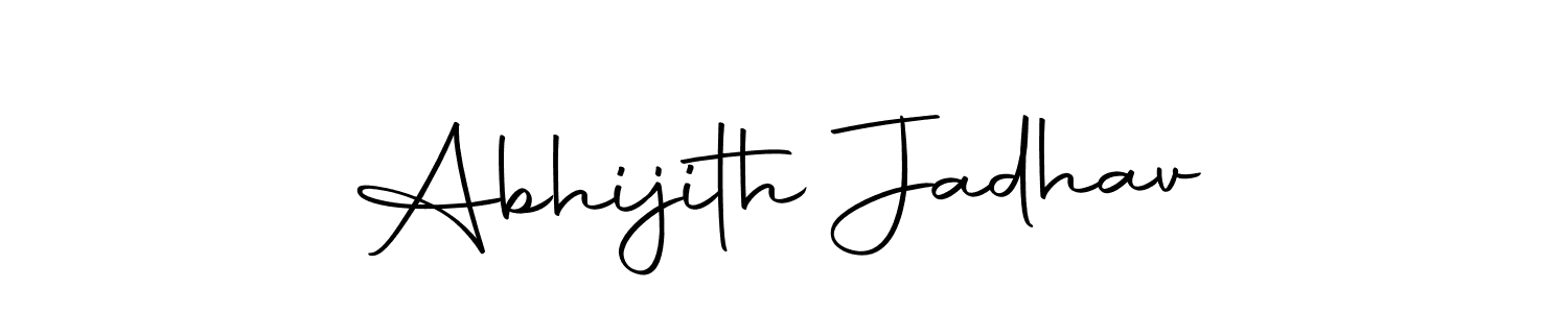 The best way (Autography-DOLnW) to make a short signature is to pick only two or three words in your name. The name Abhijith Jadhav include a total of six letters. For converting this name. Abhijith Jadhav signature style 10 images and pictures png