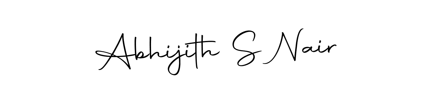 How to make Abhijith S Nair name signature. Use Autography-DOLnW style for creating short signs online. This is the latest handwritten sign. Abhijith S Nair signature style 10 images and pictures png