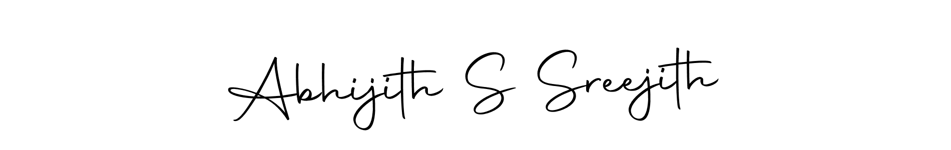 How to make Abhijith S Sreejith name signature. Use Autography-DOLnW style for creating short signs online. This is the latest handwritten sign. Abhijith S Sreejith signature style 10 images and pictures png