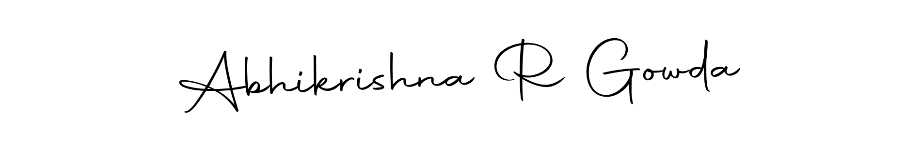 Use a signature maker to create a handwritten signature online. With this signature software, you can design (Autography-DOLnW) your own signature for name Abhikrishna R Gowda. Abhikrishna R Gowda signature style 10 images and pictures png