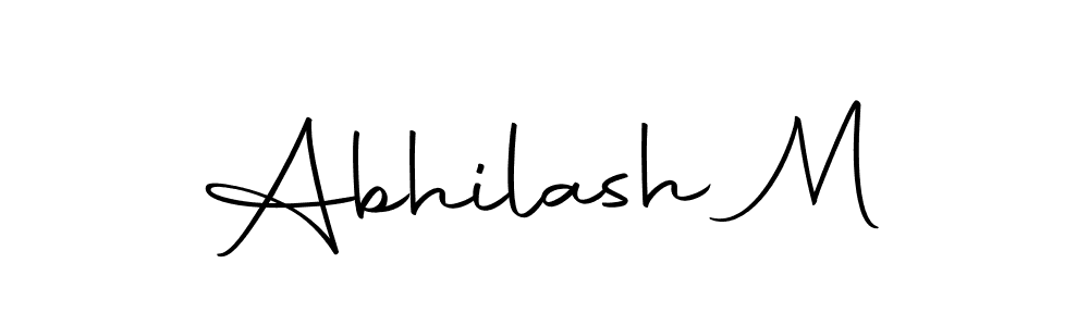 Use a signature maker to create a handwritten signature online. With this signature software, you can design (Autography-DOLnW) your own signature for name Abhilash M. Abhilash M signature style 10 images and pictures png