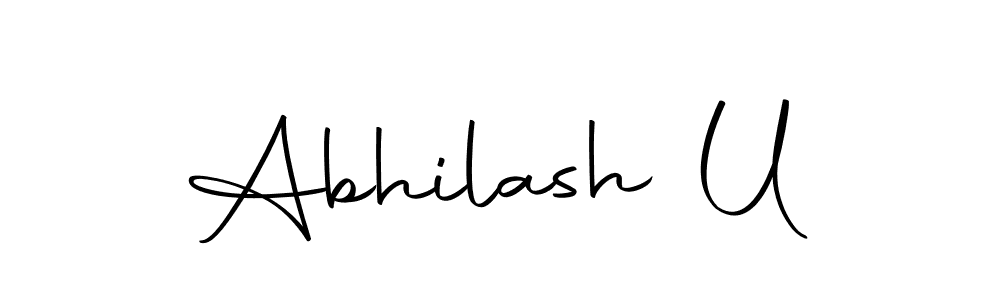 Design your own signature with our free online signature maker. With this signature software, you can create a handwritten (Autography-DOLnW) signature for name Abhilash U. Abhilash U signature style 10 images and pictures png