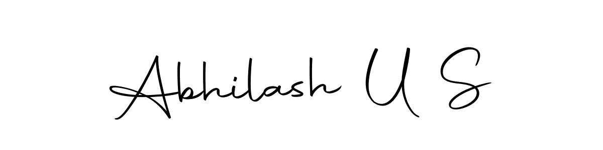 if you are searching for the best signature style for your name Abhilash U S. so please give up your signature search. here we have designed multiple signature styles  using Autography-DOLnW. Abhilash U S signature style 10 images and pictures png