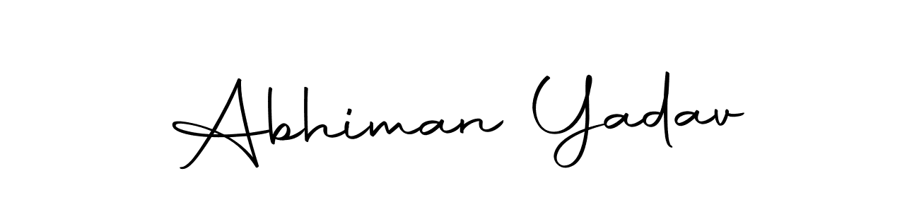 Create a beautiful signature design for name Abhiman Yadav. With this signature (Autography-DOLnW) fonts, you can make a handwritten signature for free. Abhiman Yadav signature style 10 images and pictures png