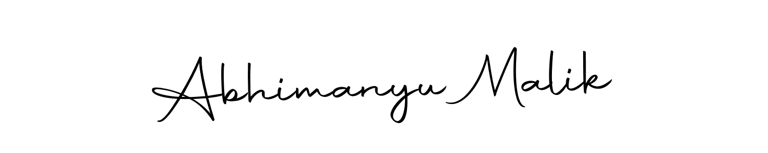 How to make Abhimanyu Malik name signature. Use Autography-DOLnW style for creating short signs online. This is the latest handwritten sign. Abhimanyu Malik signature style 10 images and pictures png