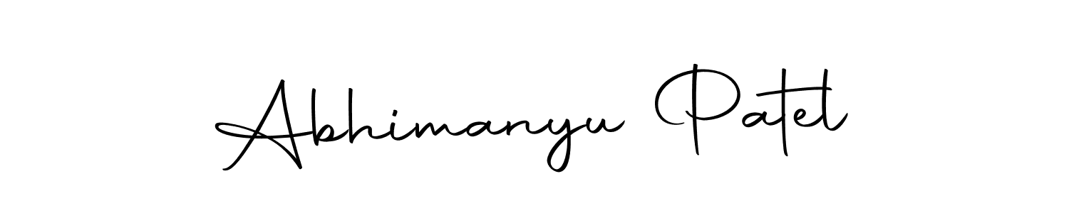 Create a beautiful signature design for name Abhimanyu Patel. With this signature (Autography-DOLnW) fonts, you can make a handwritten signature for free. Abhimanyu Patel signature style 10 images and pictures png