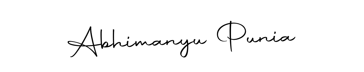 Autography-DOLnW is a professional signature style that is perfect for those who want to add a touch of class to their signature. It is also a great choice for those who want to make their signature more unique. Get Abhimanyu Punia name to fancy signature for free. Abhimanyu Punia signature style 10 images and pictures png