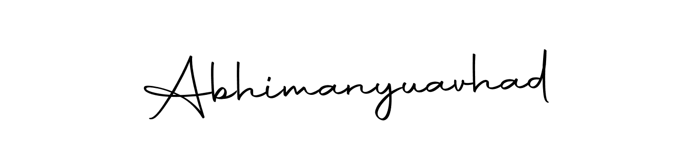 The best way (Autography-DOLnW) to make a short signature is to pick only two or three words in your name. The name Abhimanyuavhad include a total of six letters. For converting this name. Abhimanyuavhad signature style 10 images and pictures png